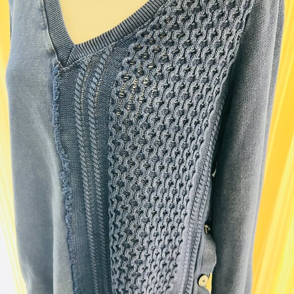 Anthropolgie Saturday Sunday Blue Top, size small over sized - Picture 3 of 9